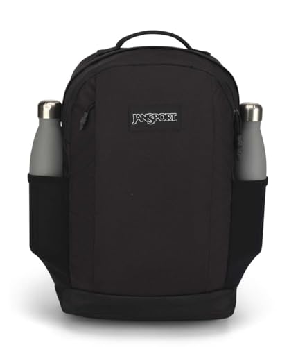 JanSport Inbound Pack – Large Main Compartment, Dual Water Bottle Pockets, and Dedicated 15-Inch Padded Laptop Pocket, Black - color: Black
