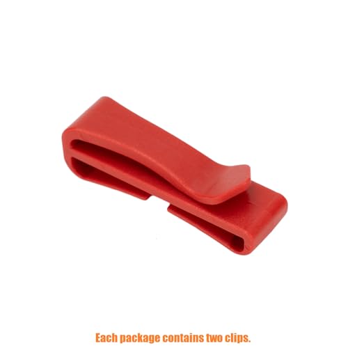 TACNEX Tactical Backpack Strap Clip Webbing Keeper Holder MOLLE Belt Hook Retainer Harness/Sling/Bag/Military Strap Stays - color: Red, size: 1 1/2"