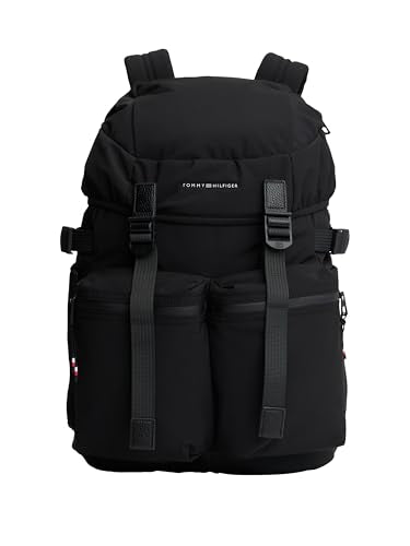 Tommy Hilfiger Mens Travel Flap Backpack,BLACK One Size - color: Black