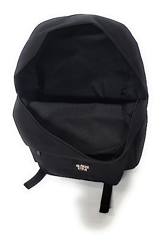 Backpack With Front Pockets And Laptop Sleeve To Carry Heavy Books,University Backpack With Padded Shoulder Straps Made in USA. (Black)