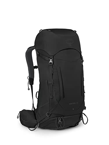 Osprey Kestrel 38L Men's Backpacking Backpack, Black, L/XL - color: Black, size: Large-X-Large
