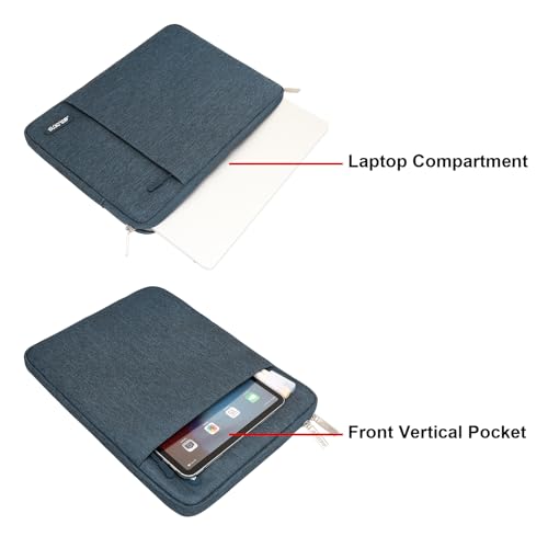 MOSISO Laptop Case 13 inch, Laptop Sleeve Compatible with MacBook Neo/Air/Pro 13 inch with A18/M5/M4/M3/M2/M1 Chip 2026-2016, Polyester Vertical Computer Sleeve Bag with Pocket, Haze Blue - color: Haze Blue, size: 13 inch