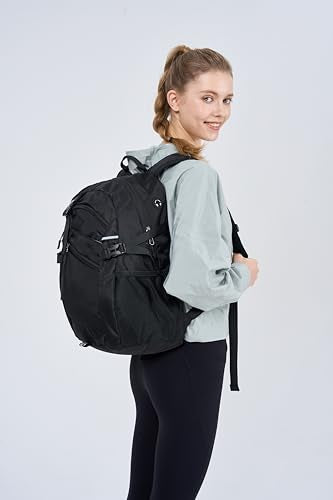 Hiking Backpack for Women Men 20l with Removable Phone Pocket Lightweight Small Travel Backpack Hiking Daypack for Women Men - color: Black