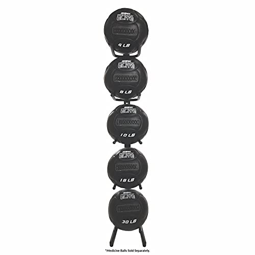 Champion Sports Rhino Promax Wall Balls - Soft Shell Non-Slip Grip for Weightlifting, Plyometrics, Cross Training, & Home Gym - style: U-Ring Single Storage Tree