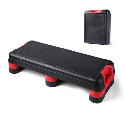 33.5" Foldable Aerobic Step Platform for Home Workout, Step Up Box Exercise Stepper with 3 Heights, Space-Saving Cardio Equipment for Complete Fitness