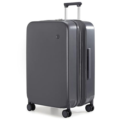mixi 26 Inch Large Expandable Checked Luggage Suitcase with Spinner Wheels, Hardside Rolling Travel Suitcase PC with TSA Lock, Rock Gray - color: Rock Gray, size: 26in Expandable
