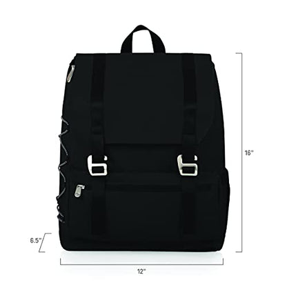 Picnic TIME OTG Traverse Backpack Cooler, Modern Backpack Cooler with 28-Can Capacity, Fully Insulated Outdoor Bag with Water Resistant Interior, Pockets, Straps, and Bottle Opener, (Black) - color: Black