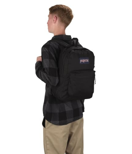 JanSport SuperBreak One Backpacks - Durable, Lightweight Bookbag with 1 Main Compartment, Front Utility Pocket with Built-in Organizer - Premium Backpack, Black - color: Black