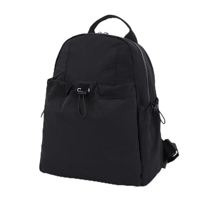 Lightweight Nylon Backpack for Women & Men, Water Resistant School Bookbag, Durable Travel Daypack with Multi-Pockets, Fit 14 Inch Laptop, Model 9195, Black - color: Black