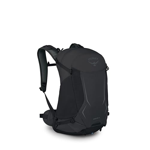 Osprey Hikelite 26L Durable Hiking Backpack - Travel Daypack with Rain Cover for Men and Women, Raven Black - color: Raven Black, style: 26l