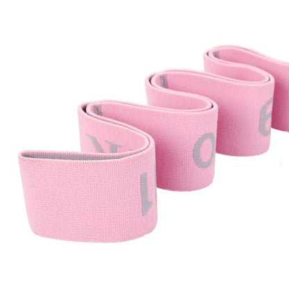 2-Pack Yoga Straps with 11 Loops - Adjustable Elastic Stretching Bands for Pilates, Dance, Ballet Gymnastics & Physical Therapy, Multifunctional Flexibility Exercise Equipment - color: Pink+Blue