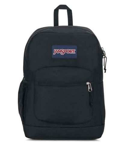 JanSport Cross Town Plus Backpack - Large Main Compartment, Side Water Bottle Pocket, 15-Inch Padded Laptop Sleeve - Black - color: Black