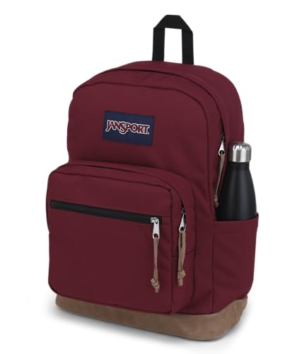 JanSport Right Pack Backpack - Durable Daypack with Padded 15" Laptop Sleeve, Spacious Main Compartment & Integrated Water Bottle Pocket - Russet Red - color: Russet Red