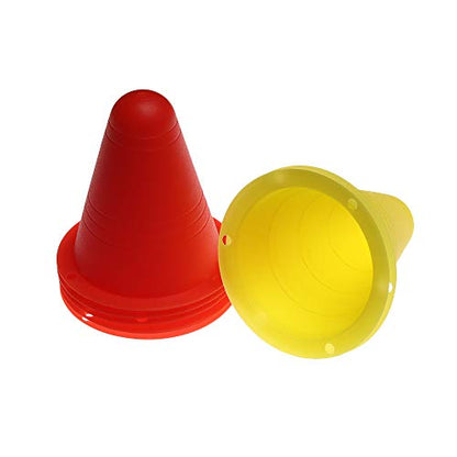 RLECS 20pcs Universal Skating Marker Cones Roller Sport Marker Cup Speed Training Equipment Slalom Roller Skate Pile Marking Cup, 5Colors (Green, Blue, Red, Yellow, Pink)
