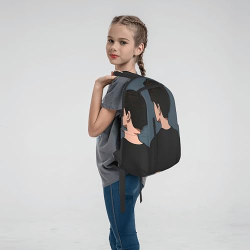 Minimal Style Boy Men'S And Women'S Travel Backpacks, Lightweight Laptop Daily Bags With Water Cup Bags, Hiking University Leisure Weekend Travel Bags