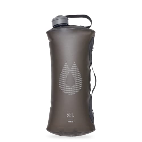 HydraPak Seeker - Collapsible Camping Water Storage (2L) - BPA & PVC Free, Hydration Reservoir Bag, Leak Proof - Mammoth Grey - color: Mammoth Grey, size: 2 Liter