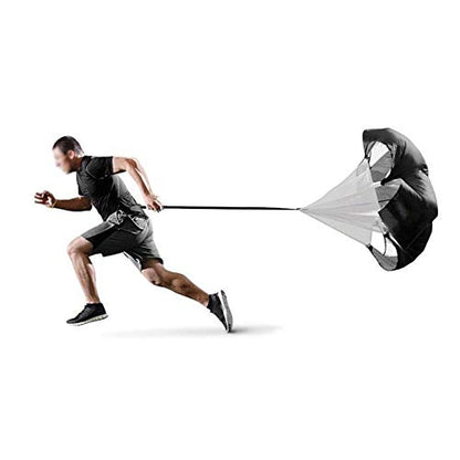 Training Resistance Parachute,plplaaoo Running Parachute for Speed Training, Power Umbrella Freeweight Running Strength Exercise, Improve Footwork Any Sport, Running Speed Training Black, trainin
