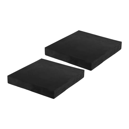 PATIKIL Rubber Anti-Vibration Pads, 2 Pcs Square Vibration Isolation Mats 8" x 8" x 1.2" for HVAC Air Conditioner Air Compressor Washer Dryer, Black - size: 8" x 8" x 1.2"