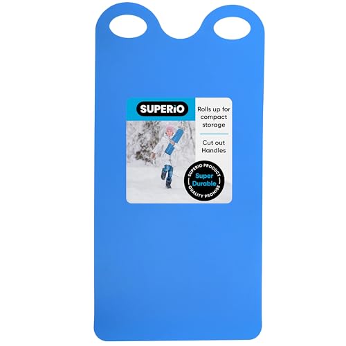 Superio Snow Slider Mat, Flexible Snow Sled Flying Carpet, Roll up Sleds for Kids 36" / Adults 54" Lightweight Plastic Snowboard Sled, 1 Pack - color: Blue, size: 36"