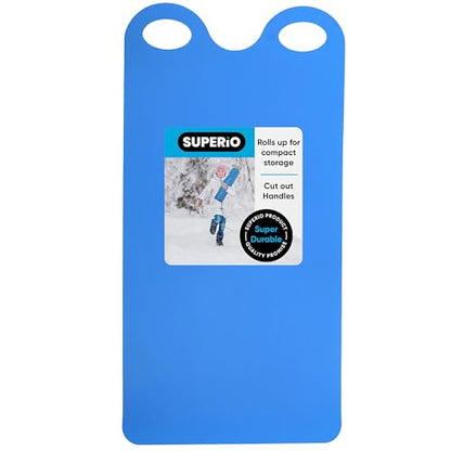 Superio Snow Slider Mat, Flexible Snow Sled Flying Carpet, Roll up Sleds for Kids 36" / Adults 54" Lightweight Plastic Snowboard Sled, 1 Pack - color: Blue, size: 36"