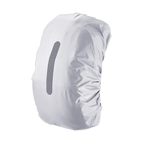 PATIKIL Waterproof Backpack Rain Cover, Non-Slip Backpack Cover with Vertical Reflective Strap Stay Dry for Hiking, Camping, Hunting - color: Silver Tone, size: Small