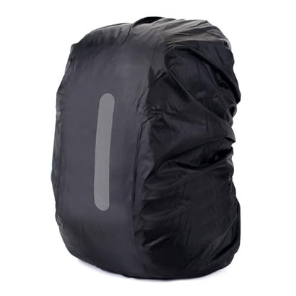 Waterproof Rain Cover for Backpack, Backpack Rain Cover with Reflective Strip,Rucksack for Bicycling/Hiking, Dustproof Protector for Outdoor Night Travel, (Black, Fits 30-40L Bags)