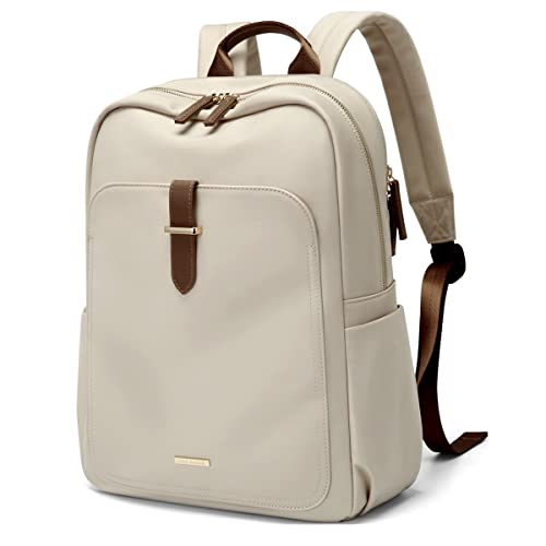 GOLF SUPAGS Laptop Backpack Purse for Women Fits 14 Inch Notebook Casual Daypack Work Travel College Bookbag Fashion Computer Bag (Apricot, 14 Inch) - color: Apricot, size: 14 Inch