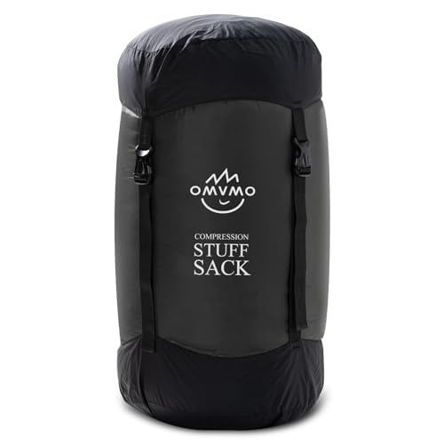 Compression Sack, 12L/19L/32L/46L/53L Water-Resistant Sleeping Bag Stuff Sack,Anti-Tear Ultra Light 400T 20D Nylon Storage Bag,Space Saving Gear for Camping Hiking Travel 1Pcs - color: Black, size: S/12L