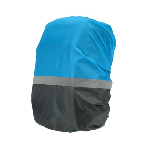 PATIKIL Waterproof Backpack Rain Cover, Non-Slip Ultralight Backpack Cover with Reflective Strip for Hiking Camping Traveling Cycling - color: Grey Blue, size: Small