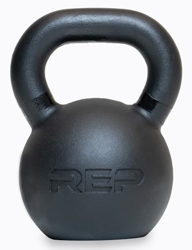 REP Fitness Single Kettlebells Weight Range, Cast Iron, Strength Training, Power Workout Equipment, Home Gym, Free Weights, Dumbbell Alternative, Exercise, Men, Women - style: 50lb