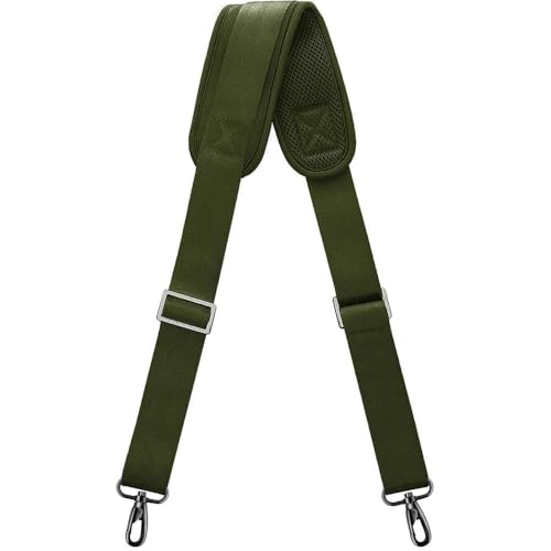 ZINZ Bag Shoulder Strap, Padded Adjustable Shoulder Strap Replacement - color: Army Green, size: 57"