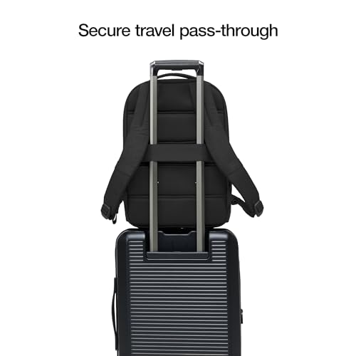 Incase Crosstown Backpack – 20L Everyday Laptop Backpack for Work, Travel – 16" Faux Fur MacBook Sleeve, External Front Pocket, Water Bottle Pockets, Travel Pass Through - Black - color: Black