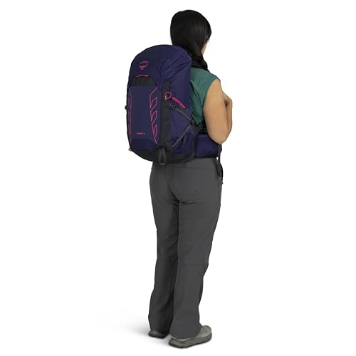 Osprey Tempest 26L Women's Lightweight Hiking Backpack - Daypack for Travel & Camping, Deep Fig/Hotspot Pink - color: Deep Fig/Hotspot Pink, size: 26L