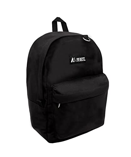 Everest Luggage Classic Backpack, Black, Large - color: Black, size: One Size