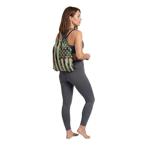 American Flag Drawstring Backpack, Lightweight Cinch String Sports Sackpack for Men & Women,pack of 2 - color: Americanflag-camo