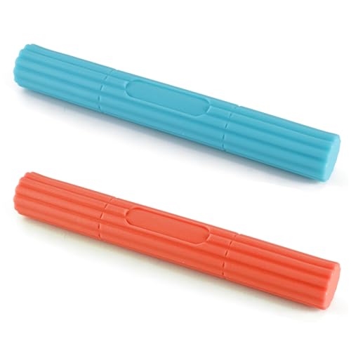 Flex Therapy Strengthener Bar for Tennis Elbow, Golfers Elbow, Tendonitis - Physical Therapy Resistance Bar for Wrist and Forearms Pain Relief - color: Blue-15LBS and Red-Extra heavy-35LBS