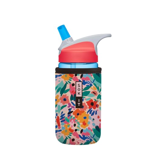 Sok It BotlSok Water Bottle Sleeve Insulated Neoprene Cover (Abstract Floral, Fits 12oz CamelBak or Nalgene) - color: Abstract Floral, size: Fits 12oz CamelBak or Nalgene