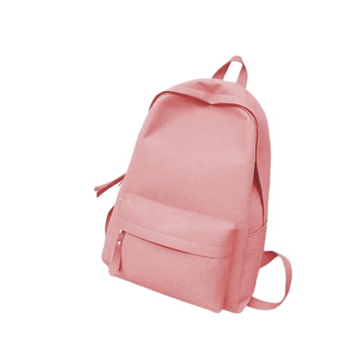 Urban Minimalist Solid Color Backpack with 14" Laptop Sleeve – Lightweight Daily Carry for Travel & Commute (pink) - color: Pink