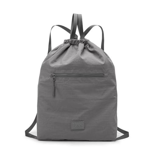 Lee Drawstring Backpack Bag Lightweight Small Gym Swim Beach Bag Water Resistant Sports Sackpack for Men Women, LEE48-002DGY - color: Dark Gray