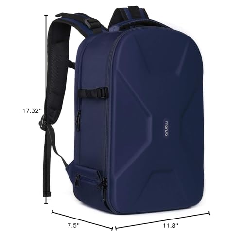 MOSISO Camera Backpack, DSLR/SLR/Mirrorless Photography Camera Bag 15-16 inch Waterproof Hardshell Case with Tripod Holder&Laptop Compartment Compatible with Canon/Nikon/Sony, Navy Blue - color: Navy Blue