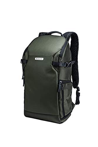 VANGUARD VEO Select 46BR Camera Backpack, Green - Slim Profile, Rear Access, 13" Laptop Storage, Tripod Carry - color: Green, size: 46