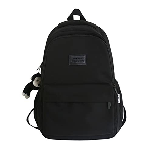 JARKJARD Aesthetic Cute Backpack for Girls Student School College Travel - color: Black