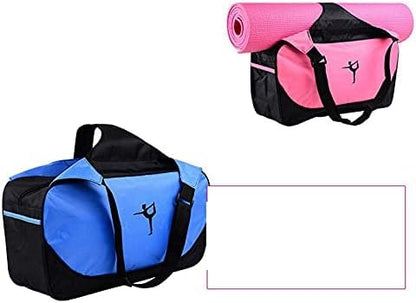 Large Capacity Yoga Mat Backpack - Water-Resistant Yoga & Gym Bag, Pink Travel Bag for Women & Men - color: Purple