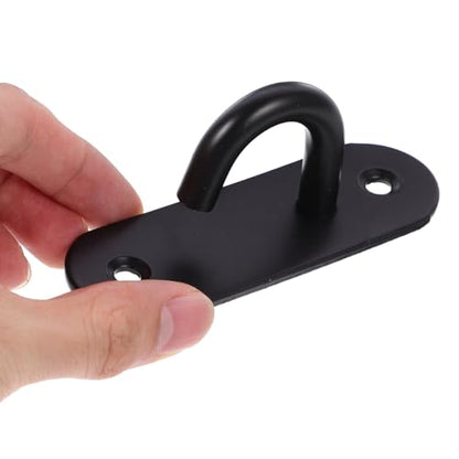 6pcs Stainless Steel Resistance Band Wall Anchors and Exercise Band Door Hooks, Large Open Eye Plate for Gym Workout, Yoga Strap Mounts for Home Fitness Training