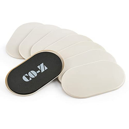 CO-Z Large Furniture Sliders - 8 Pack, 6" x 9 1/2" Oval Reusable Furniture Sliders for Carpet, Heavy-Duty Furniture Gliders Movers for Hardwood Floors, Plastic Moving Pads for Heavy Furniture - size: 9 1/2" Oval-8 Pack
