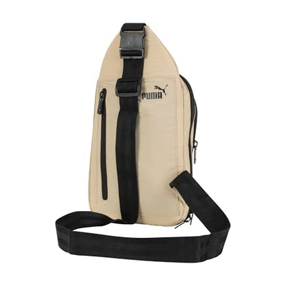 PUMA Women's Doer Sling Backpack with Adjustable Strap, Water Bottle Pocket & Zip Pockets, Sand, One Size - color: Sand
