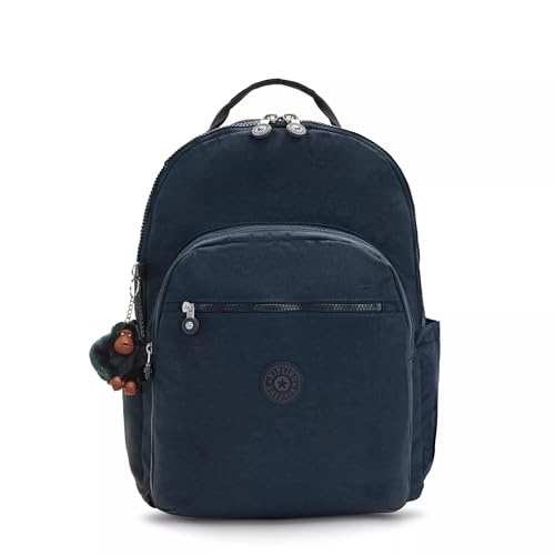 Kipling Women's Seoul Extra Large 17” Laptop Backpack, Durable, Roomy with Padded Shoulder Straps, Bag - color: True Blue Tonal 2, size: Large
