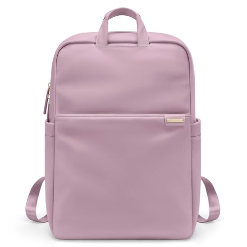 Slim Laptop Backpack for Women, Lightweight Business Backpack for Women Computer Bag Purse for Commuting, Fit 16 Inch, Pink Purple - color: Pink Purple, size: 16 Inch