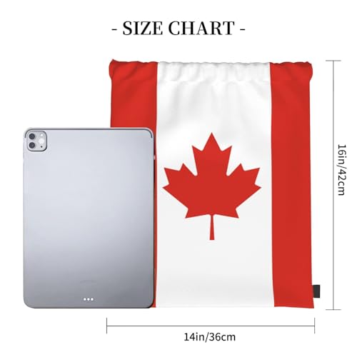 Canada Flag Drawstring Bag Sport Gym Backpack Beach Travel Sack Draw String Yoga Bag For Men Women - color: Canada Flag