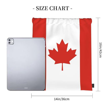 Canada Flag Drawstring Bag Sport Gym Backpack Beach Travel Sack Draw String Yoga Bag For Men Women - color: Canada Flag